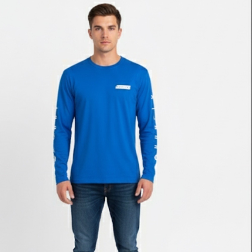 Hurley Vibrant Blue Crew Neck Shirt size small